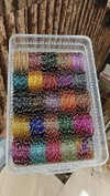 Glossy Glass Stone Combo Set Bangles Best Wholesale Shop In Surat